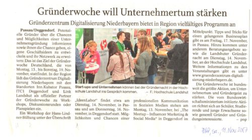 Gründerwoche will Unternehmertum stärken