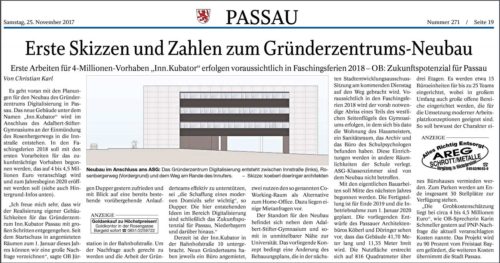 Erste Skizzen und Zahlen zum Gründerzentrums-Neubau