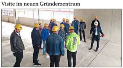 Die Hülle des neuen Gründerzentrums INN.KUBATOR Passau steht
