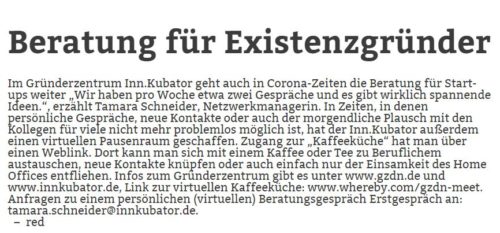 Beratung für Existenzgründer