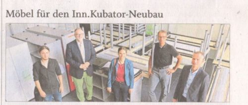 Neue Möbel für den INN.KUBATOR Neubau