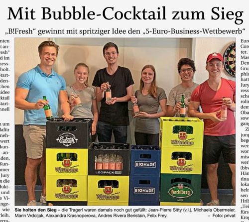 Mit Bubble-Cocktail zum Sieg