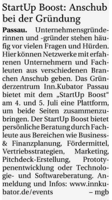 StartUp Boost: Anschub bei der Gründung