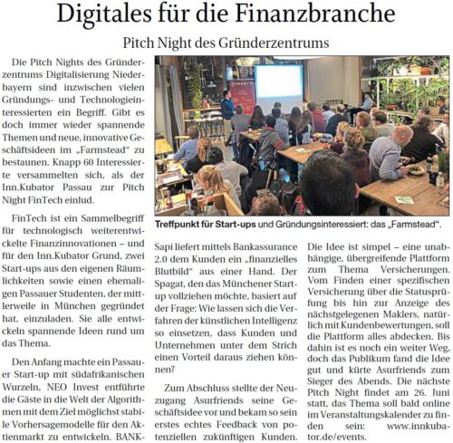 Digitales für die Finanzbranche