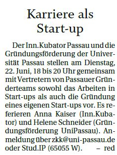 Karriere als Startup