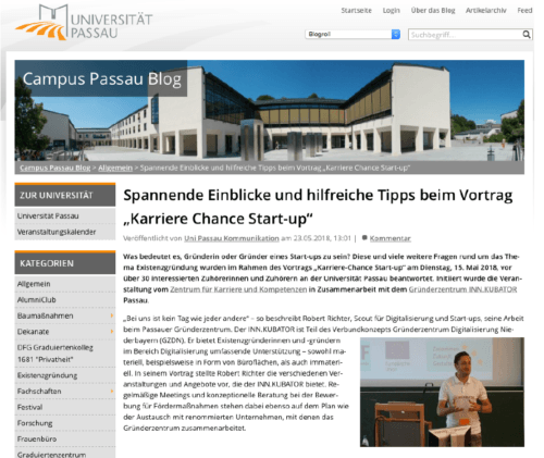 Spannende Einblicke und hilfreiche Tipps beim Vortrag "Karriere Chance StartUp"