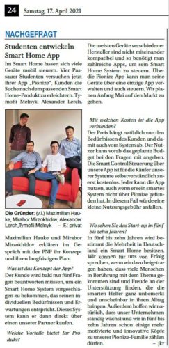 Studenten entwickeln Smart Home App